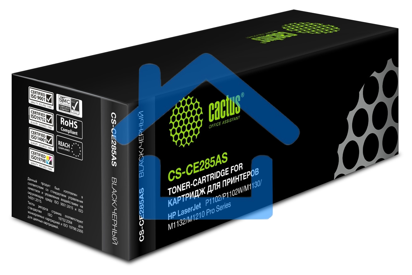 Картридж лазерный Cactus CS-CE285AS черный (1600 стр.) для HP LJ P1102/P1102W/M1130/M1132