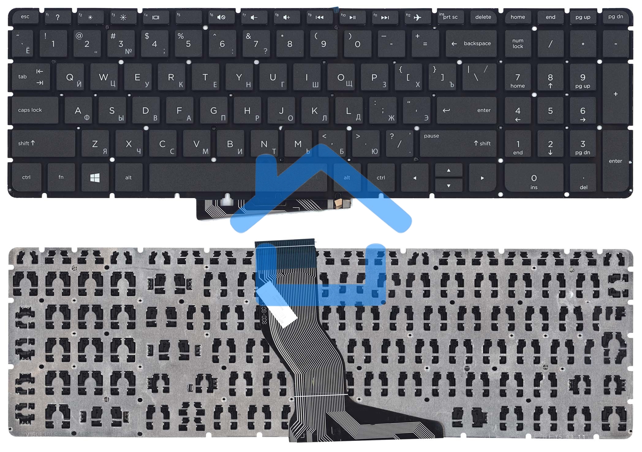 Клавиатура для ноутбука HP Pavilion 15-ab 17-ab черная