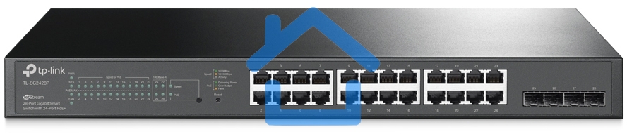 Коммутатор TP-Link TL-SG2428P JetStream гигабитный Smart коммутатор на 24 порта PoE+ и 4 SFP-слота SMB