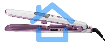 Щипцы для волос Galaxy Line GL 4516, фиолетовый, 45 Вт, максимальная температура 200°С, система ультразвукового распыления воды, съемный резервуар для воды, нагр. элемент с защитой от перегрева, пластины с керам. покрытием, ЖК-дисплей с индикацией темпера