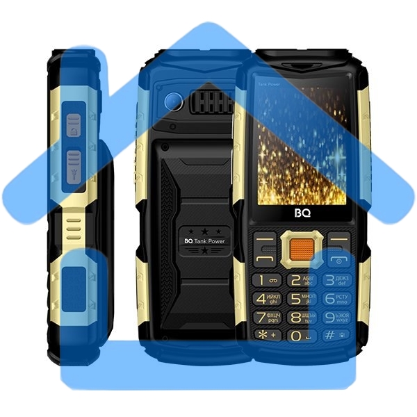 Мобильный телефон BQ 2430 Tank Power Green&silver 2.4” 240x320/32+32Mb/BT/2Sim/microSD/0.3Mp/4000mAh/Powerbank