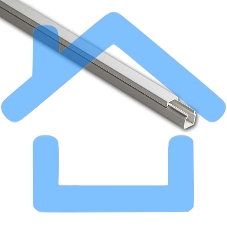 Кабель-канал 12х12 L2000 пластик бел. Рувинил РКК-12х12