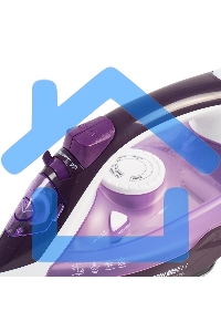 Утюг Galaxy Line GL 6124, фиолетовый с белым, паровой, 2500 Вт, постоянный пар 50 г/мин, паровой удар 230 г/мин, функции: самоочистка, антикапля, антинакипь, функция увлажнения, вертикальное отпаривание, защита от перегрева, индикатор нагрева, керамическо