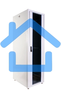 Шкаф телекоммуникационный напольный ЭКОНОМ 42U (800 × 1000) дверь стекло, дверь металл