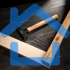 Молоток слесарный Denzel 1000 г, кованый квадратный боек, буковая рукоятка