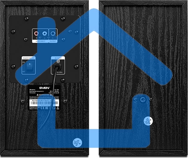 Акустическая система Sven SPS-705 2.0 черный 40Вт