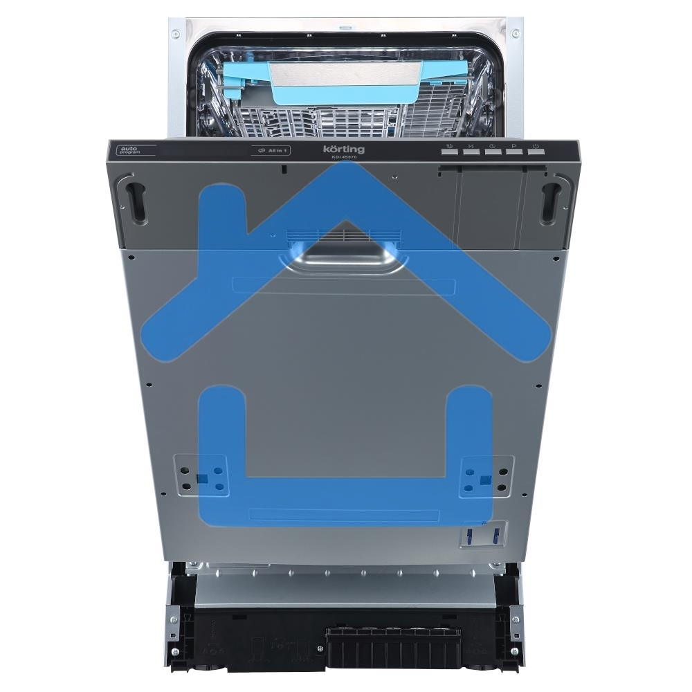 Встраиваемая посудомоечная машина Korting KDI 45570, нержавеющая сталь, 44.8 см, 10 компл., 47 дБ, класс A++