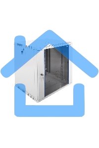 Шкаф телеком. настенный разборный 12U (600х520) дверь стекло,цвет черный (ШРН-Э-12.500-9005) (1 коробка)