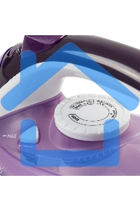 Утюг Galaxy Line GL 6124, фиолетовый с белым, паровой, 2500 Вт, постоянный пар 50 г/мин, паровой удар 230 г/мин, функции: самоочистка, антикапля, антинакипь, функция увлажнения, вертикальное отпаривание, защита от перегрева, индикатор нагрева, керамическо