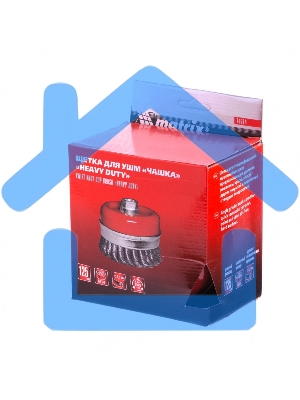 Щетка Matrix для УШМ Heavy Duty, 125 мм, М14, Чашка, крученая проволока 0,5 мм