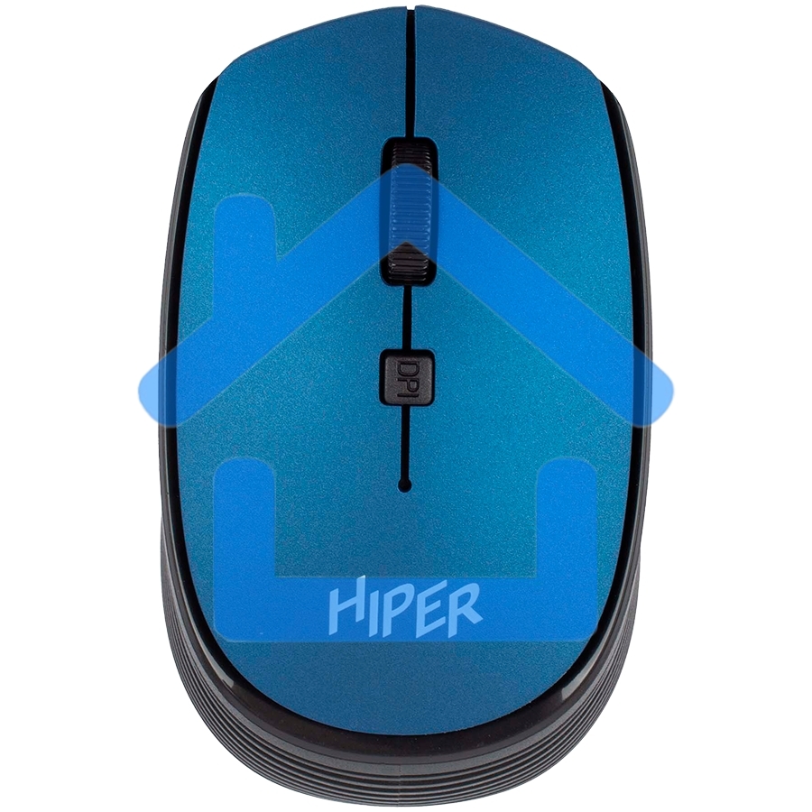 Мышь беспроводная HIPER HOMW-083 синий, 1600 dpi, радиоканал, USB, кнопки - 4
