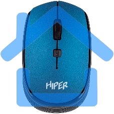 Мышь беспроводная HIPER HOMW-083 синий, 1600 dpi, радиоканал, USB, кнопки - 4