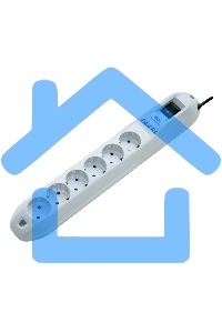 Сетевой фильтр Pilot GL 6 розеток (5 евро + 1 без заземления) 3 м Surge protector Pilot GL 6 outlets (5 euro + 1 without ground) 10A / 2.2kVt, 3m