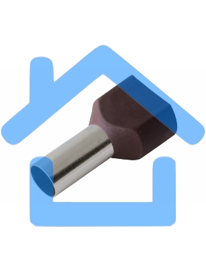 Наконечник штыревой втулочный изолированный F-14 мм 2х10 мм² (НШВи(2) 10-14/ Ги2 10-14) красный Rexant