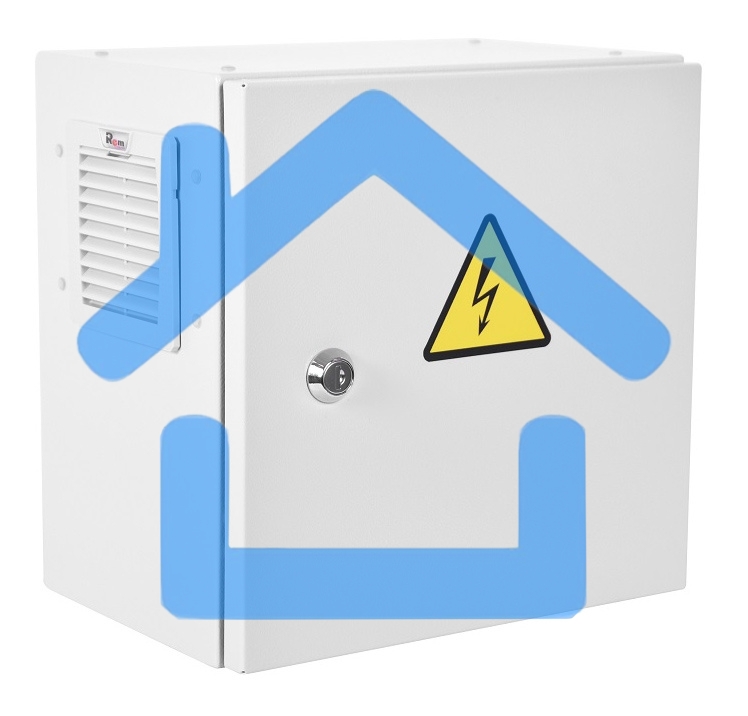 Шкаф ЭКОНОМ уличный всепогодный настенный укомплектованный (В400 Ш400 Г210), комплектация T2-IP65