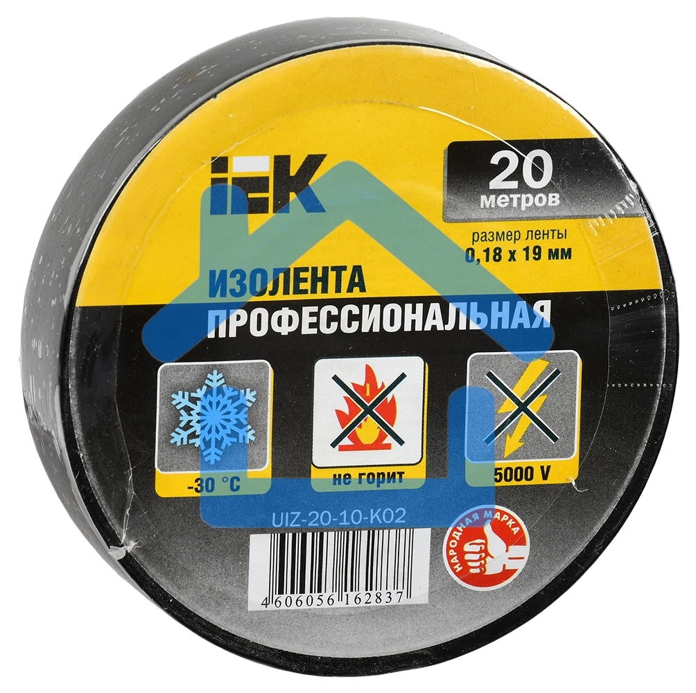 Изолента Iek UIZ-20-10-K02 0,18х19 мм черная 20 метров ИЭК
