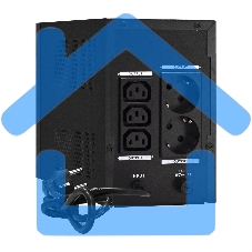 Источник бесперебойного питания ExeGate SpecialPro UNB-1200.LED.AVR.2SH.3C13 1200VA/750W, LED, AVR, 2*Schuko+3*C13, съемн.кабель, металлический корпус, черный