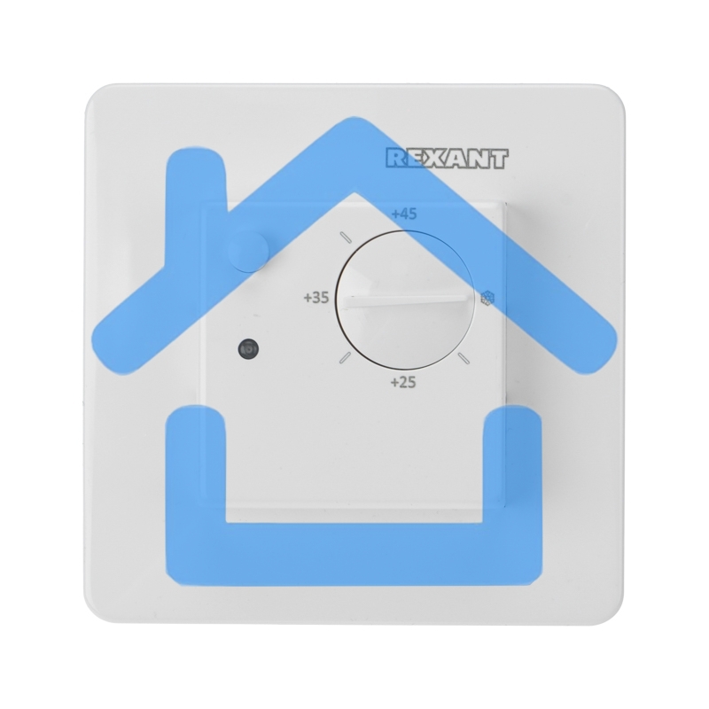 Терморегулятор механический RX-308U (белый) (совместим с Schneider серии Unica) Rexant