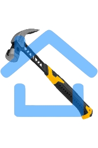 Молоток-гвоздодер Denzel 450 г, цельнокованый, боек с магнитом, двухкомп. обрезин. рук-ка