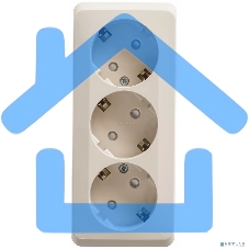 Розетка 3-м ОП Этюд 16А 250В защ. шторки с заземл. крем. SchE PA16-012K