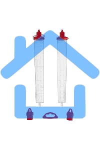 Гидроуровень Matrix удлиненная колба, рельефная градуировка, 7 м