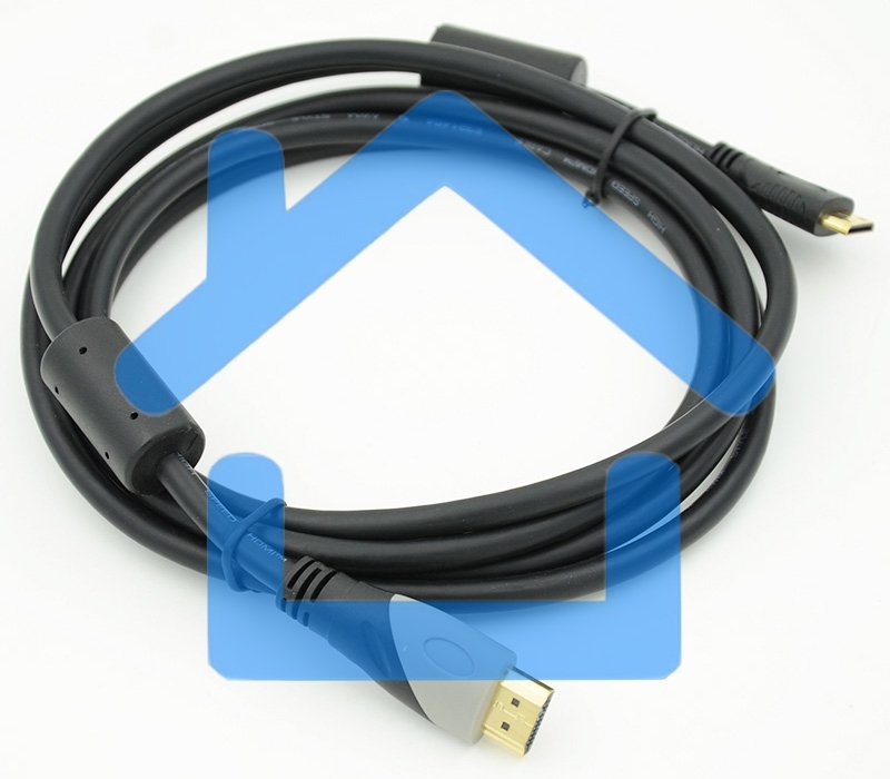 Кабель аудио-видео HDMI (m)/Mini HDMI (m) 2м. феррит.кольца черный