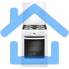 Плита комбинированная Gefest ПГЭ 6102-03 белый, конфорок 4 газовых, духовка 55 л, 60 см x 85 см x 60 см