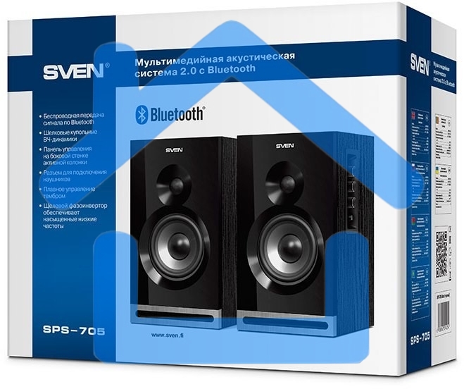 Акустическая система Sven SPS-705 2.0 черный 40Вт