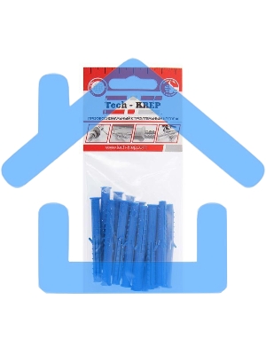 Дюбель распорный Чапай 6х60 шипы+усы полипропилен (уп.14шт) пакет Tech-Krep 111129