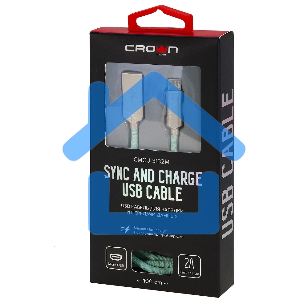Кабель Crown USB - microUSB CMCU-3132M light blue