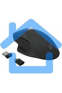 Мышь беспроводная Oklick 636LWC черный, 2400 dpi, радиоканал, USB/USB-C, кнопки - 6