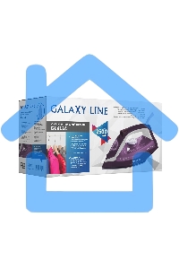 Утюг Galaxy Line GL 6124, фиолетовый с белым, паровой, 2500 Вт, постоянный пар 50 г/мин, паровой удар 230 г/мин, функции: самоочистка, антикапля, антинакипь, функция увлажнения, вертикальное отпаривание, защита от перегрева, индикатор нагрева, керамическо