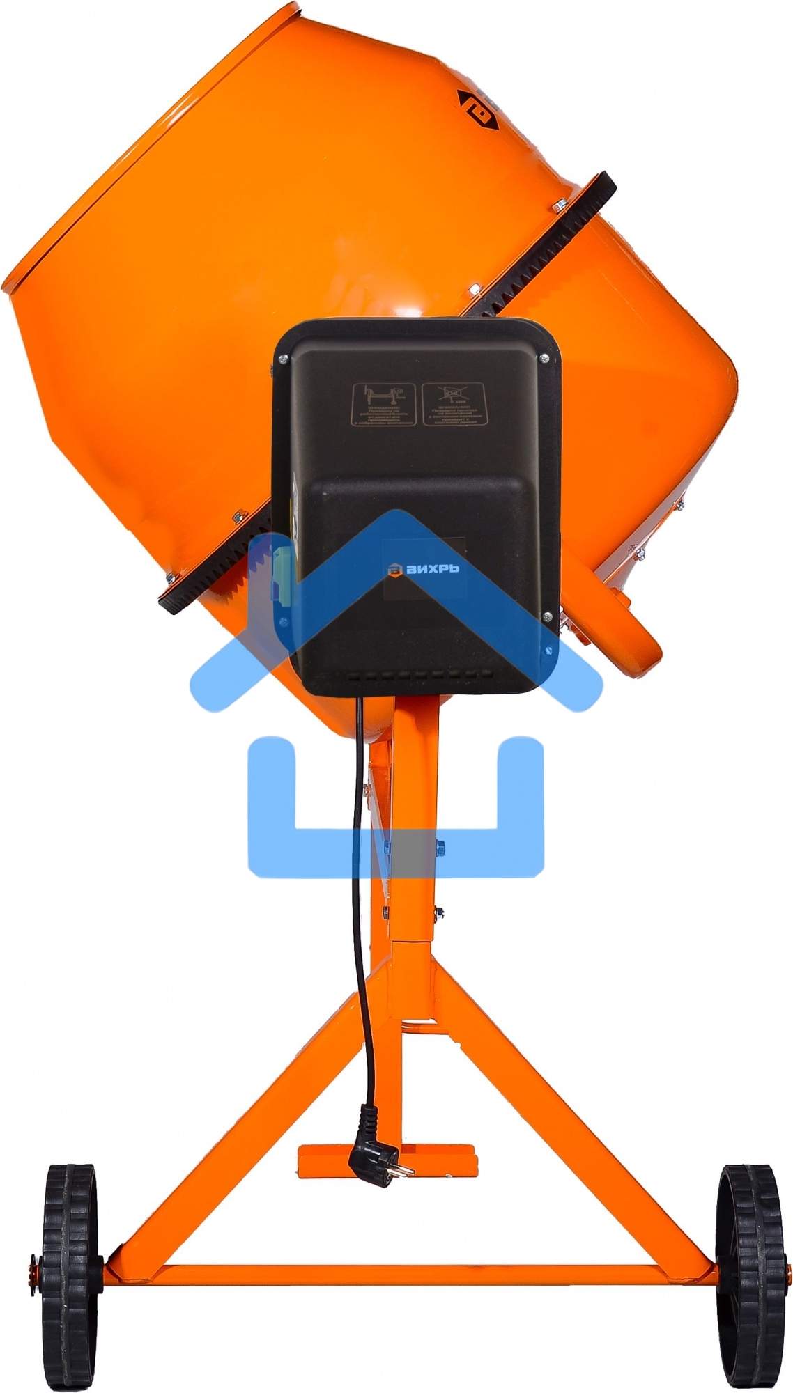 Бетономешалка Вихрь БМ-18АП (74/1/19) 800 Вт, 180 л, полиамидный венец, 32 об/мин