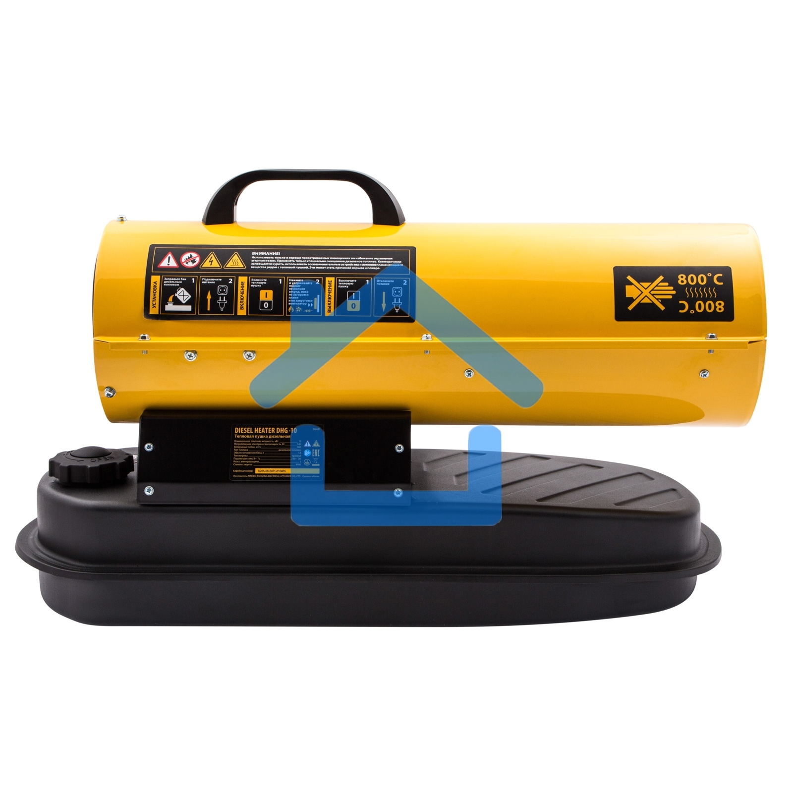 Дизельная тепловая пушка Denzel DHG-10, 10 кВт, 300 м3/ч, прямой нагрев