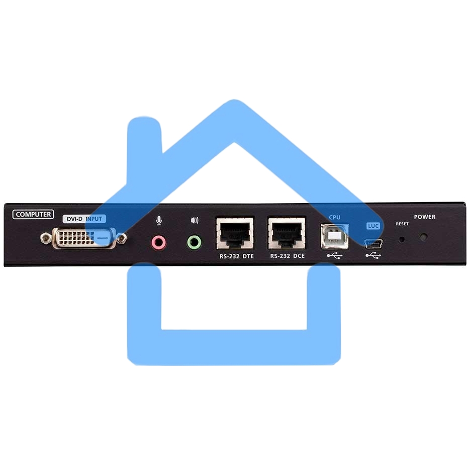 Удлинитель, KVM+DVI, управление по IP, Rackmount/Desktop, 10/100 Base-T, с KVM-шнурами PS2 1х1.2м.;USB 1x1.2м., TCP/IP, (Virtual Media;WIN98SE/ME/2000/XP/FREE-BSD/LINUX 7.0 или выше;1600x1200 60Hz;)/ 1-Local/Remote Share Access Single Port DVI KVM over IP