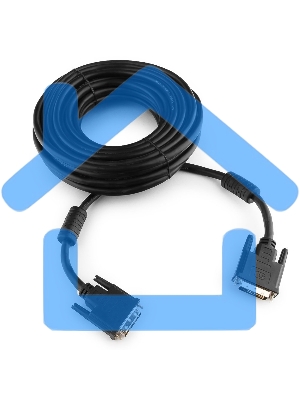 Кабель DVI-D dual link Gembird/Cablexpert CC-DVI2-BK-10M, 25M/25M, 10м, черный, экран, феррит.кольца, пакет