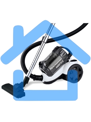 Пылесос Centek CT-2528 белый/черный, 350/2000 Вт, уборка сухая, пылесборник циклонный фильтр, 1.5 л