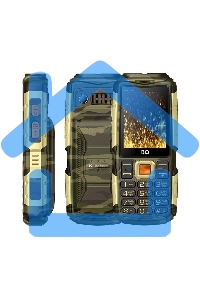 Мобильный телефон BQ 2430 Tank Power Green&silver 2.4” 240x320/32+32Mb/BT/2Sim/microSD/0.3Mp/4000mAh/Powerbank