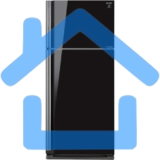 Холодильник Sharp SJ-XP59PGBK черное стекло/стекло двухкамерный 430/148 л морозилка сверху