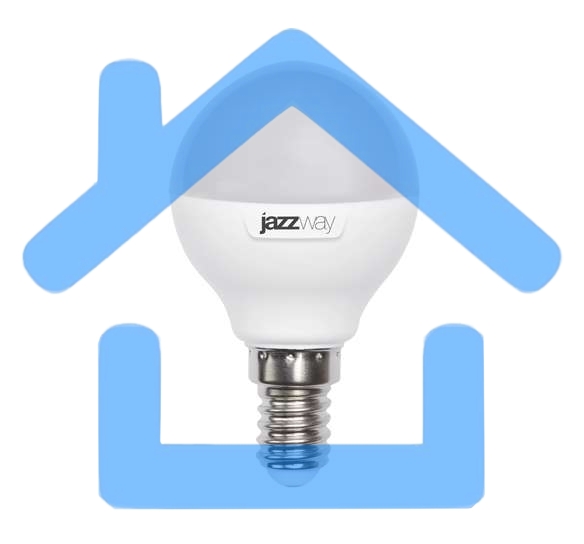 Лампа светодиодная PLED-SP G45 9Вт шар 3000К тепл. бел. E14 820лм 230В JazzWay 2859570A