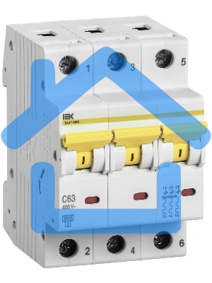 Выключатель автоматический трехполюсный ВА47-60M 3Р 16А 6кА D MVA31-3-016-D IEK