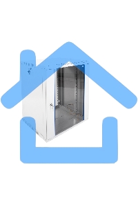 Шкаф телекомм. настенный разборный 15U (600х520) дверь стекло, черный