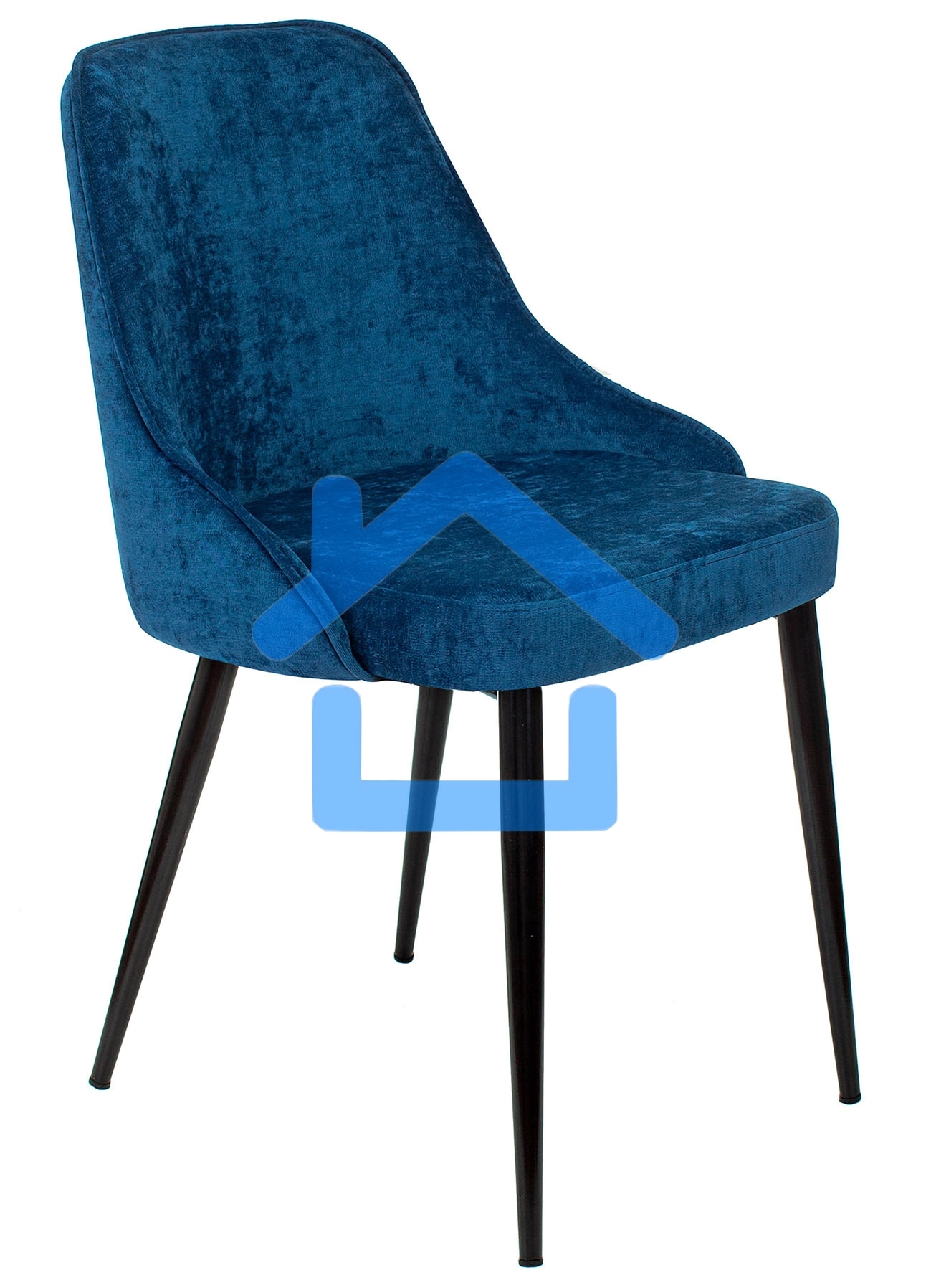 Стул для кухни Бюрократ KF-5_2 Velvet 29 комплект 2шт, темно-синий, металл черный на ножках (KF-5/VELV29_2)