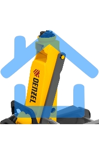 Домкрат гидравлический подкатной с фиксатором Denzel 2,5 т,85-385 мм, в пласт. кейсе