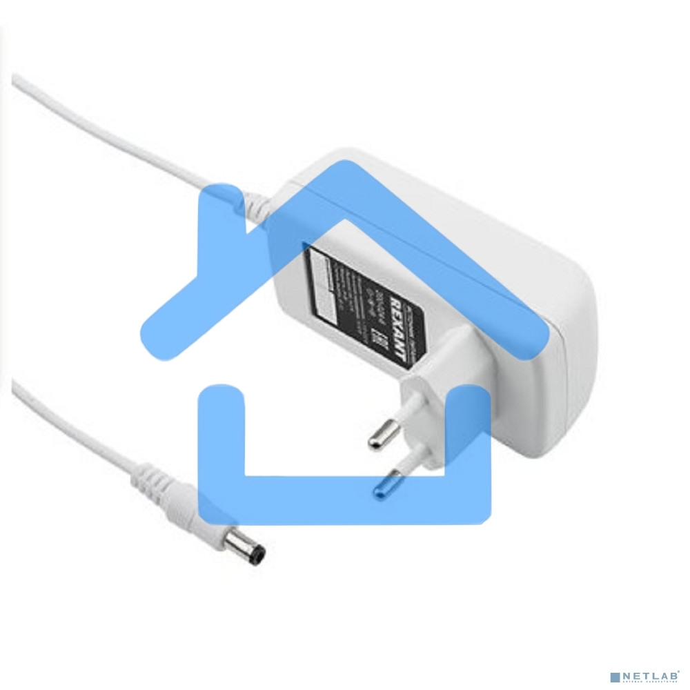 Источник питания 12 V 24 W с DC разъемом подключения 5.5х2.1, белый корпус (IP23)