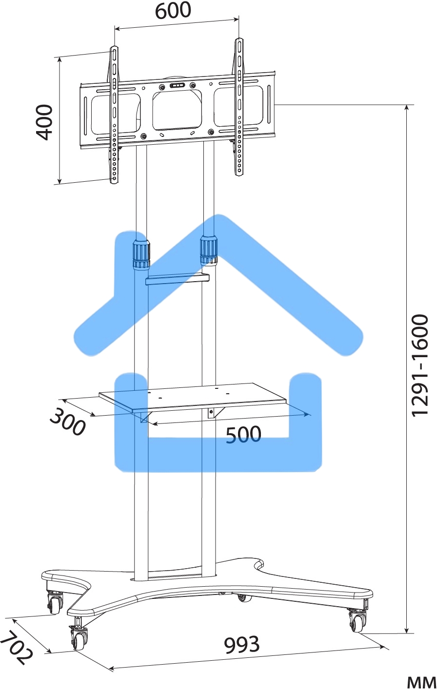 Стойка для телевизора Cactus CS-ST31 черный 37