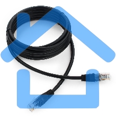 Патч-корд UTP Cablexpert PP12-3M/BK 5e, 3м, литой, многожильный черный