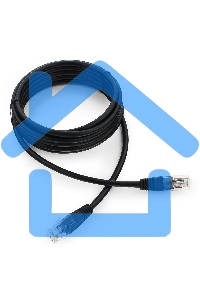 Патч-корд UTP Cablexpert PP12-3M/BK 5e, 3м, литой, многожильный черный