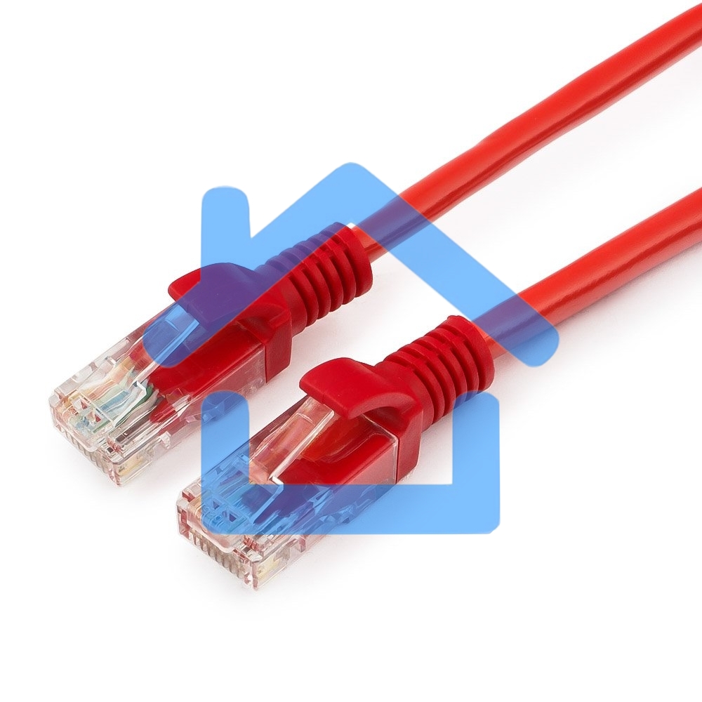 Патч-корд UTP Cablexpert кат.5e, 5м, литой, многожильный (красный)