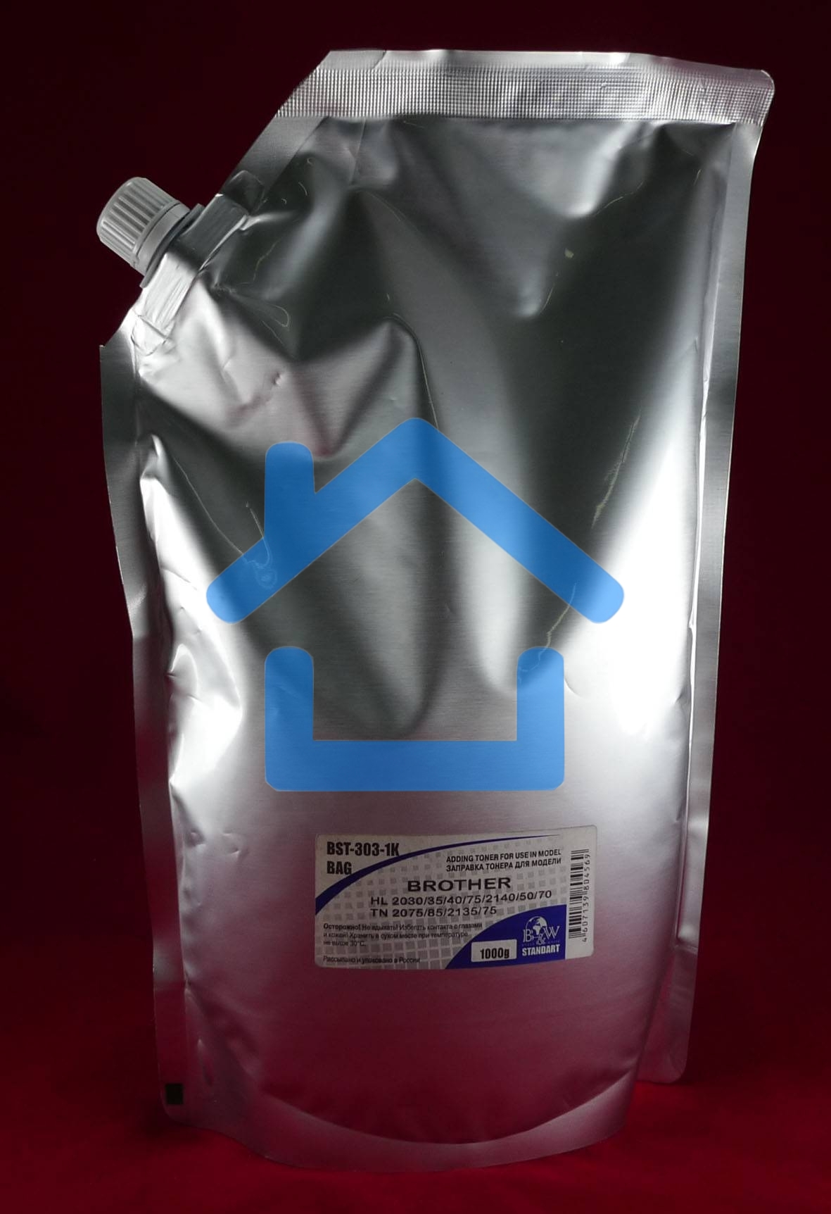 Тонер Brother TN 2075/85/2135/75 HL 2030/35/40/75/2140/50/70 (пакет 1kg) Black&White Standart